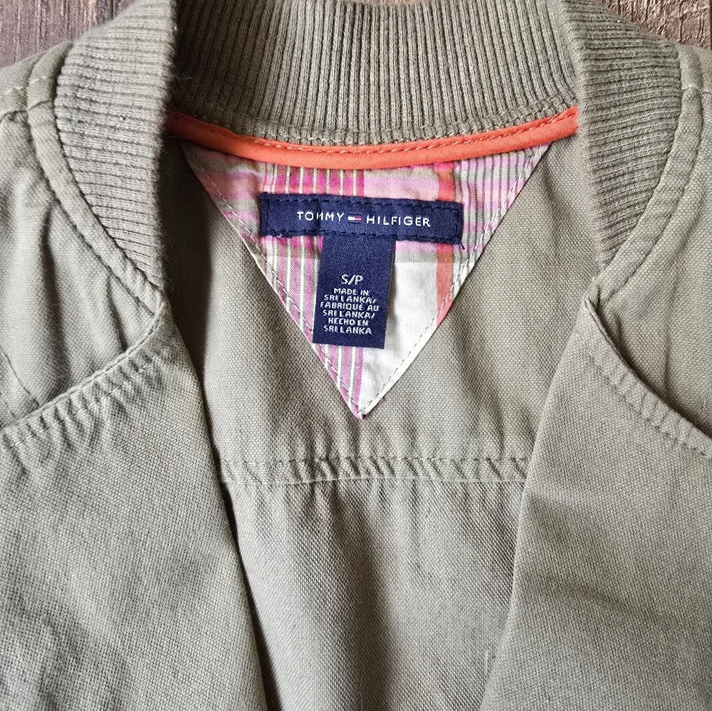 Tommy Hilfiger Army Green Utility Vest With Pockets Size Small